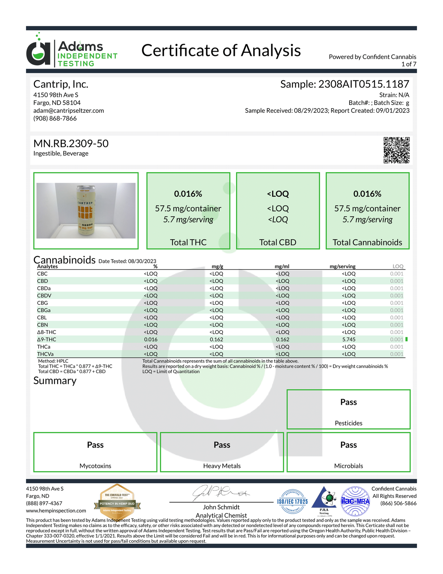 Cantrip Cannabis-Infused Seltzer and Sodas