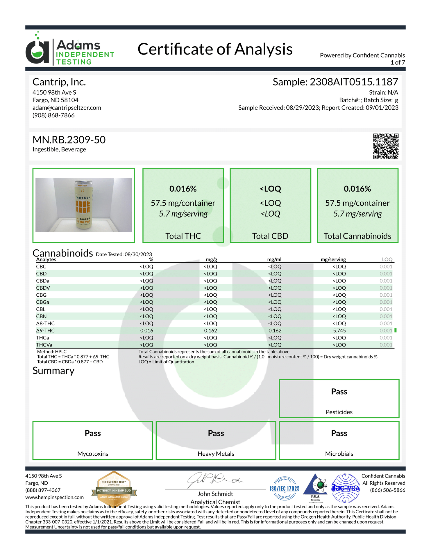 Cantrip Cannabis-Infused Seltzer and Sodas