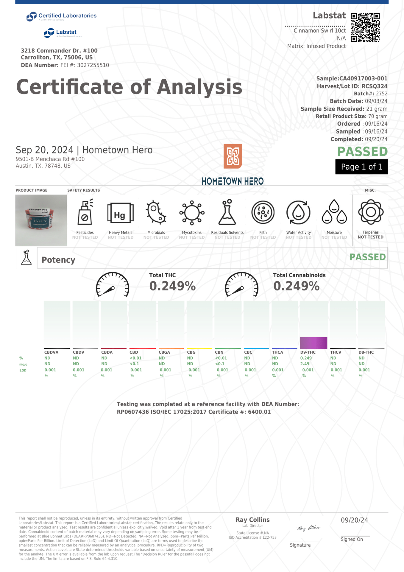 Hometown Hero - Salt Water Taffy - 15 mg D9 - 10 ct