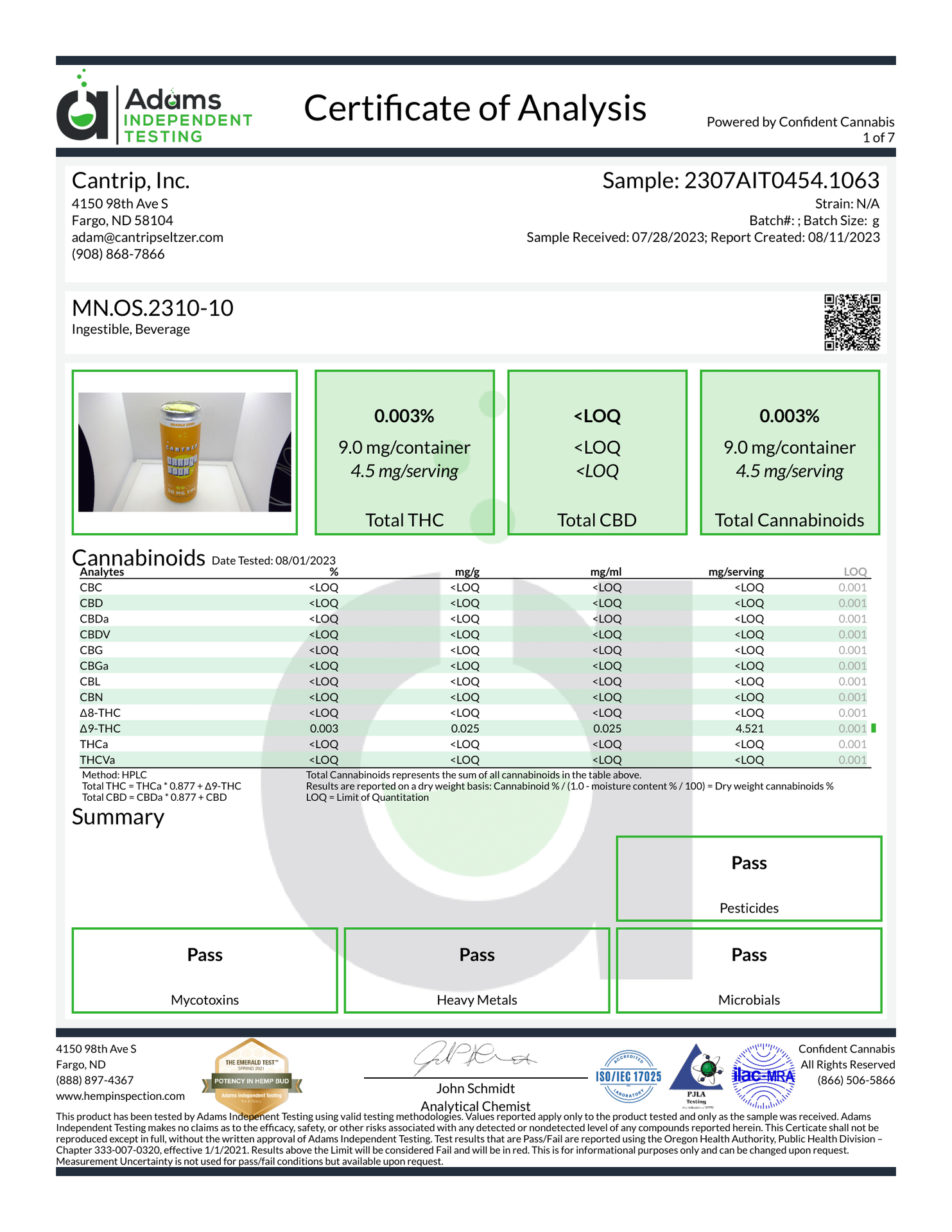 Cantrip Cannabis-Infused Seltzer and Sodas