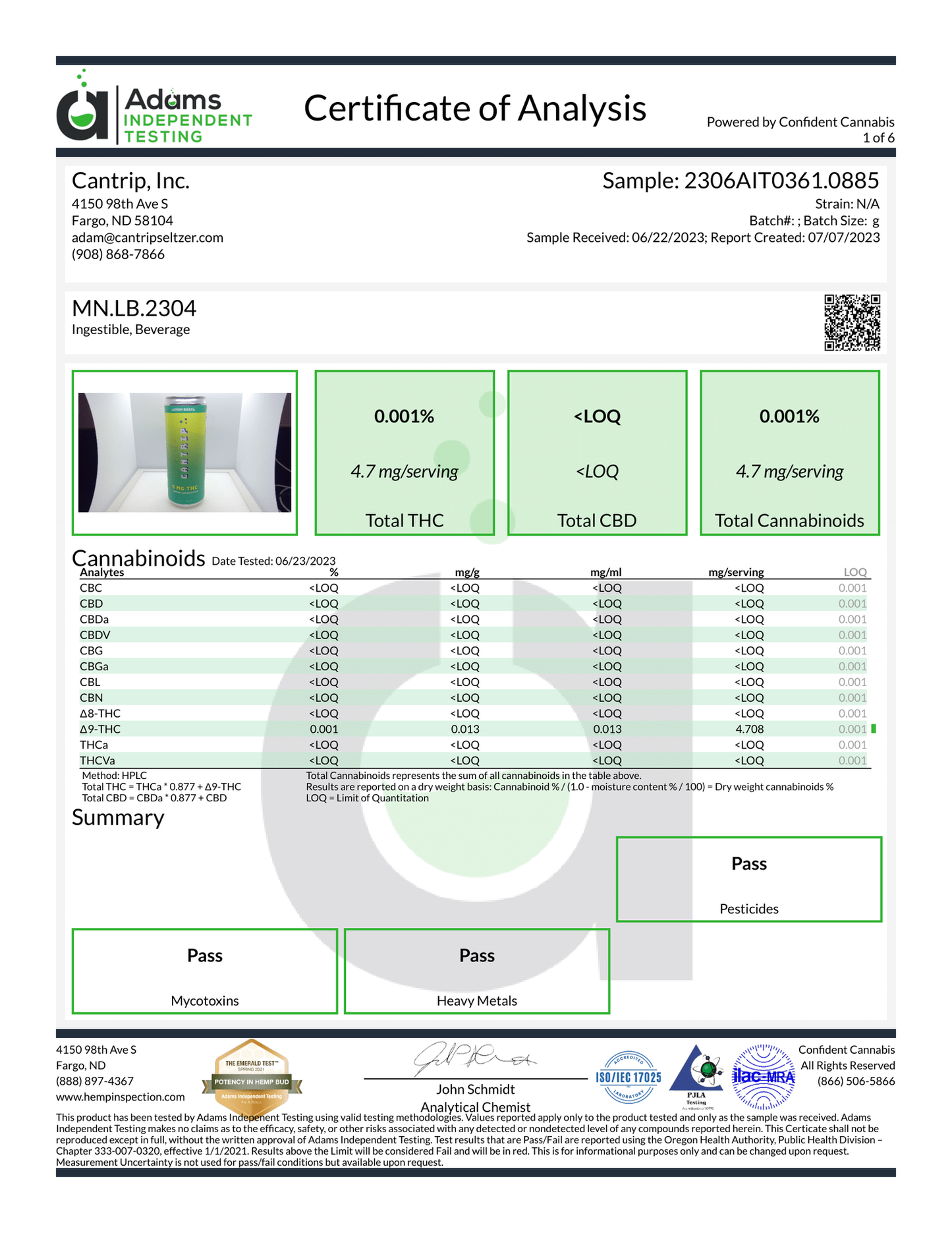 Cantrip Cannabis-Infused Seltzer and Sodas