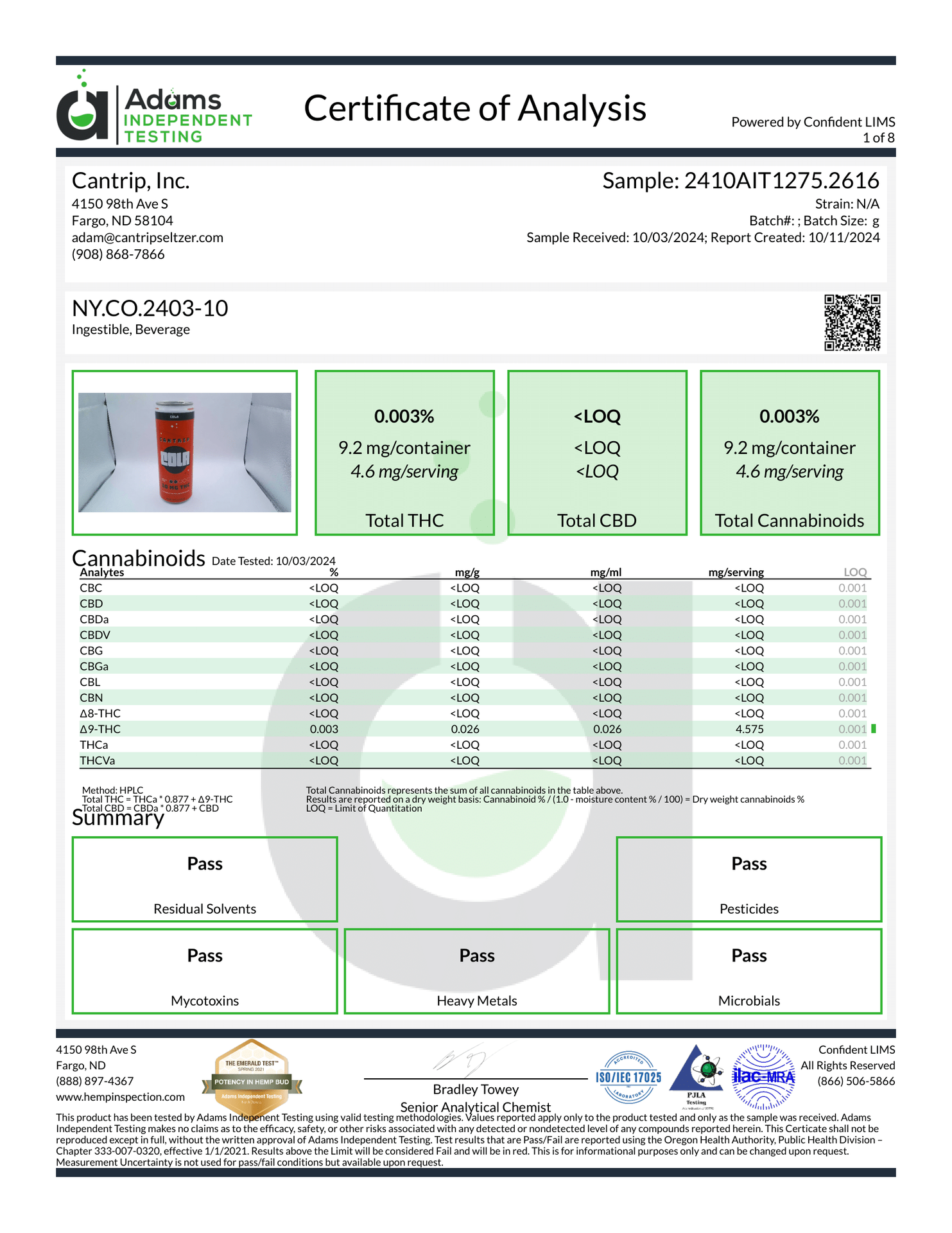 Cantrip Cannabis-Infused Seltzer and Sodas