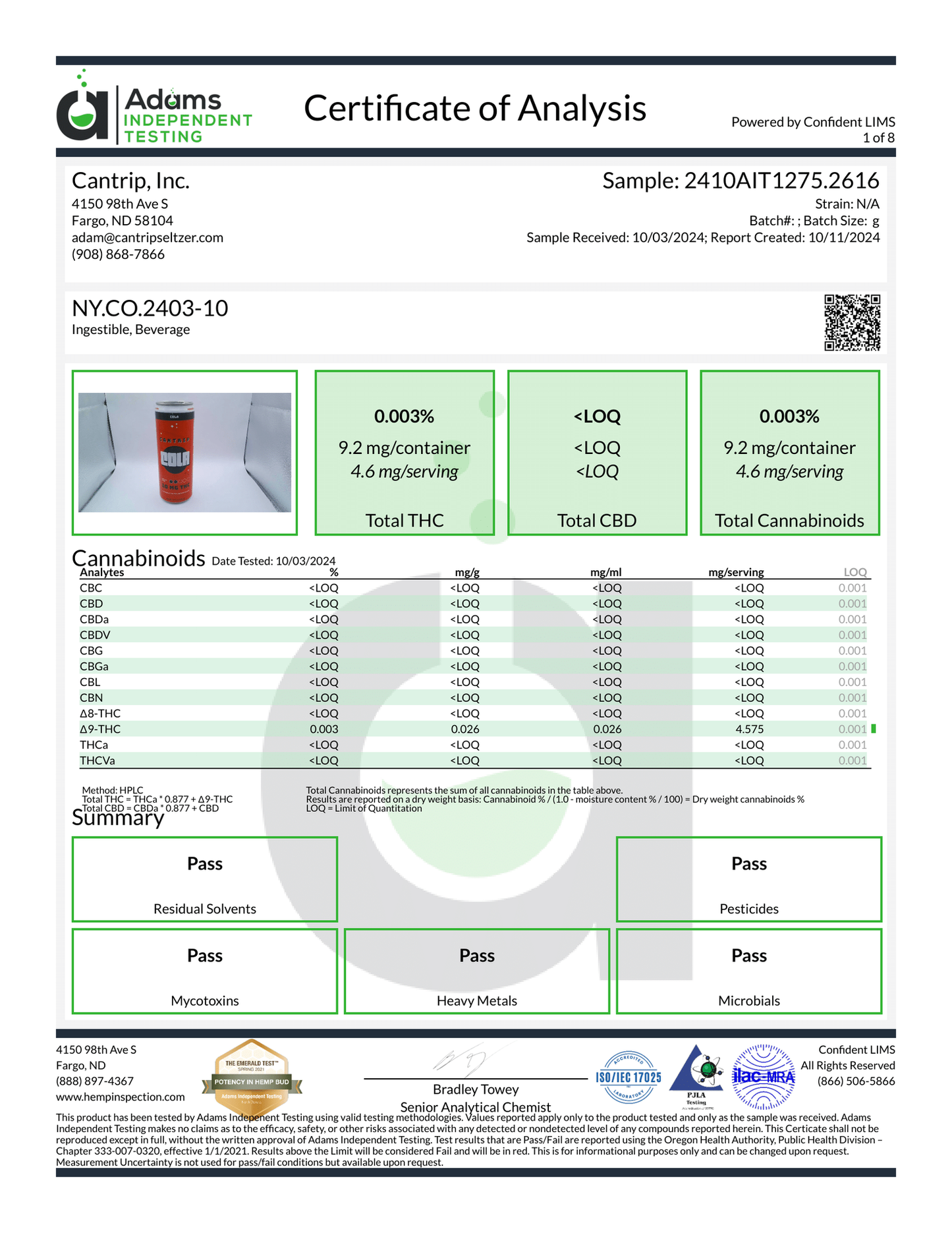 Cantrip Cannabis-Infused Seltzer and Sodas