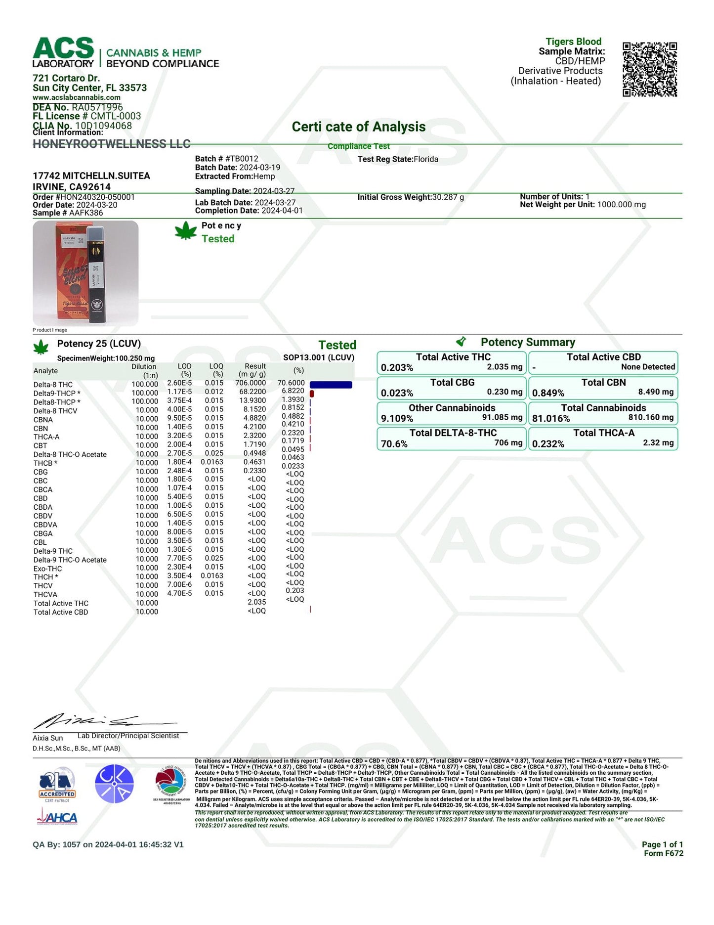 Honeyroot - Super Blend Disposable Vape (1g)